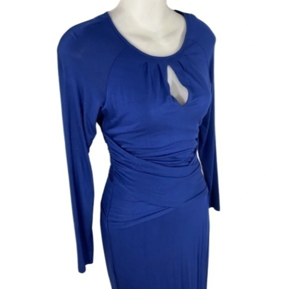 Venus blue keyhole wrap waist bodycon dress H8